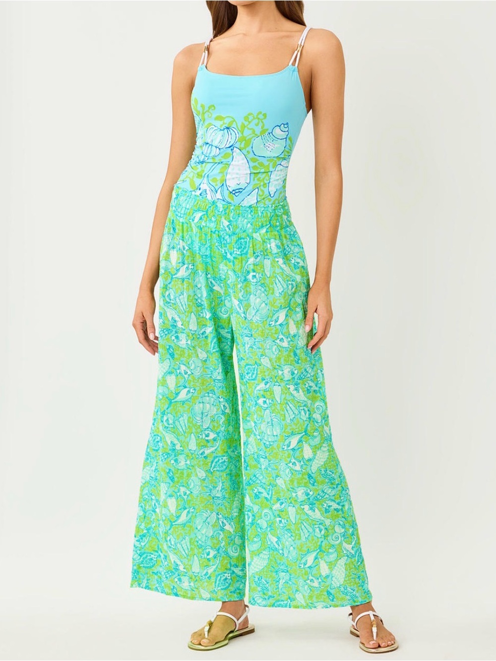 NWT JUST RELEASED: Lilly Pulitzer Enzo Coverup Pant in Throw me a Line!